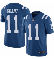 Men's Nike Indianapolis Colts #11 Ryan Grant Limited Royal Blue Rush Vapor Untouchable NFL Jersey