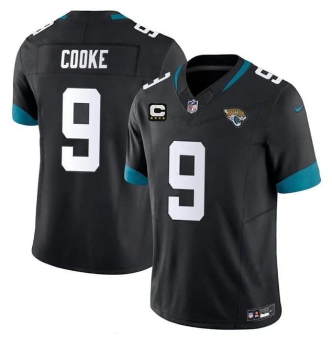 Men's Jacksonville Jaguars #9 Logan Cooke Black 2026 F.U.S.E. 4-Star C Vapor Limited Football Stitched Jersey