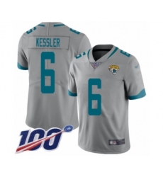 Men's Jacksonville Jaguars #6 Cody Kessler Silver Inverted Legend Limited 100th Season Football Jersey