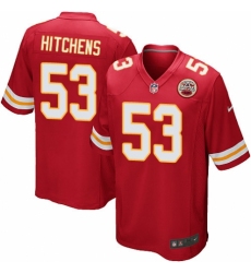 Men's Nike Kansas City Chiefs #53 Anthony Hitchens Game Red Team Color NFL Jersey