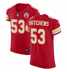 Men's Nike Kansas City Chiefs #53 Anthony Hitchens Red Team Color Vapor Untouchable Elite Player NFL Jersey