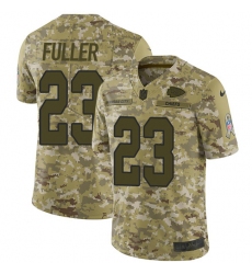 Youth Nike Kansas City Chiefs #23 Kendall Fuller Limited Camo 2018 Salute to Service NFL Jersey