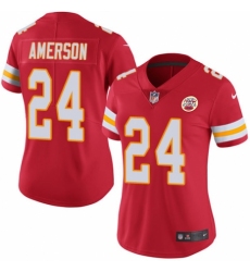 Women's Nike Kansas City Chiefs #24 David Amerson Red Team Color Vapor Untouchable Limited Player NFL Jersey