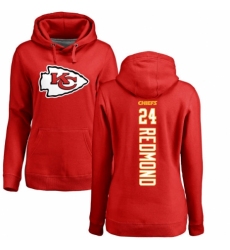 NFL Women's Nike Kansas City Chiefs #24 Will Redmond Red Backer Pullover Hoodie