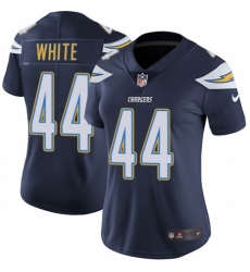 Women's Nike Los Angeles Chargers #44 Kyzir White Navy Blue Team Color Vapor Untouchable Limited Player NFL Jersey