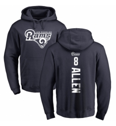 NFL Nike Los Angeles Rams #8 Brandon Allen Navy Blue Backer Pullover Hoodie