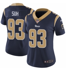 Women's Nike Los Angeles Rams #93 Ndamukong Suh Navy Blue Team Color Vapor Untouchable Limited Player NFL Jersey
