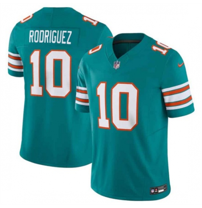 Men's Miami Dolphins #10 Jacob Rodriguez Aqua 2026 Draft F.U.S.E. Vapor Limited Football Stitched Jersey