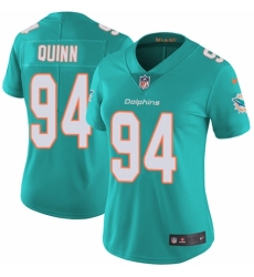 Women's Nike Miami Dolphins #94 Robert Quinn Aqua Green Team Color Vapor Untouchable Limited Player NFL Jersey