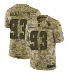 Youth Nike Minnesota Vikings #93 Sheldon Richardson Limited Camo 2018 Salute to Service NFL Jersey