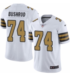 Men's Nike New Orleans Saints #74 Jermon Bushrod Limited White Rush Vapor Untouchable NFL Jersey
