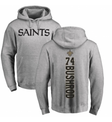 NFL Nike New Orleans Saints #74 Jermon Bushrod Ash Backer Pullover Hoodie