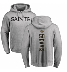 NFL Nike New Orleans Saints #50 DeMario Davis Ash Backer Pullover Hoodie