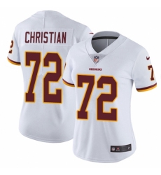 Women's Nike Washington Redskins #72 Geron Christian White Vapor Untouchable Limited Player NFL Jersey