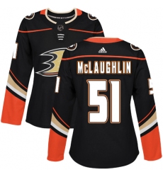 Women's Adidas Anaheim Ducks #51 Blake McLaughlin Authentic Black Home NHL Jersey