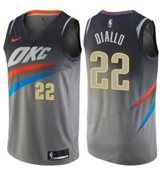 Women's Nike Oklahoma City Thunder #22 Hamidou Diallo Swingman Gray NBA Jersey - City Edition