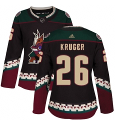 Women's Adidas Arizona Coyotes #26 Marcus Kruger Authentic Black Alternate NHL Jersey