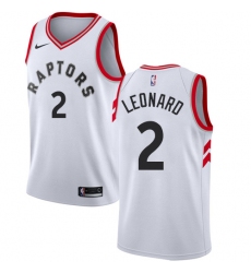 Women's Nike Toronto Raptors #2 Kawhi Leonard Swingman White NBA Jersey - Association Edition