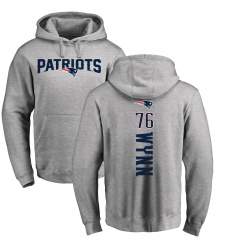 NFL Nike New England Patriots #76 Isaiah Wynn Ash Backer Pullover Hoodie