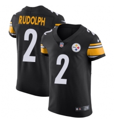 Men's Nike Pittsburgh Steelers #2 Mason Rudolph Black Team Color Vapor Untouchable Elite Player NFL Jersey