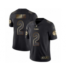 Men's Pittsburgh Steelers #2 Mason Rudolph Black Gold Vapor Untouchable Limited Player Football Jersey
