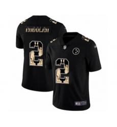 Men's Pittsburgh Steelers #2 Mason Rudolph Limited Black Statue of Liberty Football Jersey