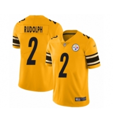 Women's Pittsburgh Steelers #2 Mason Rudolph Limited Gold Inverted Legend Football Jersey