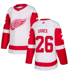 Youth Adidas Detroit Red Wings #26 Thomas Vanek Authentic White Away NHL Jersey