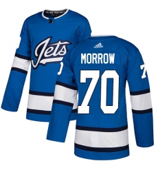Men's Adidas Winnipeg Jets #70 Joe Morrow Authentic Blue Alternate NHL Jersey