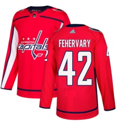 Men's Adidas Washington Capitals #42 Martin Fehervary Premier Red Home NHL Jersey