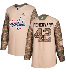 Youth Adidas Washington Capitals #42 Martin Fehervary Authentic Camo Veterans Day Practice NHL Jersey