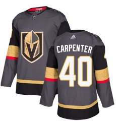 Youth Adidas Vegas Golden Knights #40 Ryan Carpenter Authentic Gray Home NHL Jersey