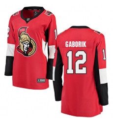 Women's Ottawa Senators #12 Marian Gaborik Fanatics Branded Red Home Breakaway NHL Jersey