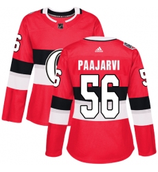 Women's Adidas Ottawa Senators #56 Magnus Paajarvi Authentic Red 2017 100 Classic NHL Jersey