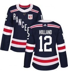Women's Adidas New York Rangers #12 Peter Holland Authentic Navy Blue 2018 Winter Classic NHL Jersey