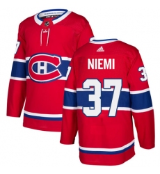 Youth Adidas Montreal Canadiens #37 Antti Niemi Authentic Red Home NHL Jersey