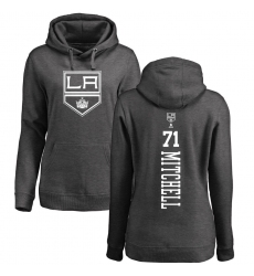 NHL Women's Adidas Los Angeles Kings #71 Torrey Mitchell Charcoal One Color Backer Pullover Hoodie