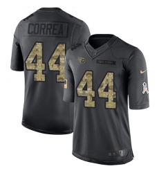 Men Nike Tennessee Titans #44 Kamalei Correa Limited Black 2016 Salute to Service NFL Jersey
