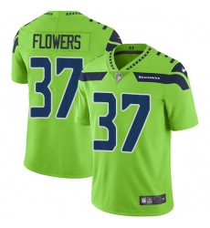 Men's Nike Seattle Seahawks #37 Tre Flowers Elite Green Rush Vapor Untouchable NFL Jersey