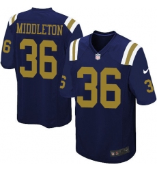 Men's Nike New York Jets #36 Doug Middleton Limited Navy Blue Alternate NFL Jersey