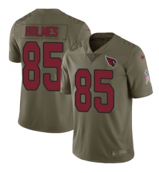 Youth Nike Arizona Cardinals #85 Gabe Holmes Limited Olive 2017 Salute to Service NFL Jersey