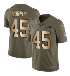 Men's Nike Buffalo Bills #45 Marcus Murphy Limited Olive Gold 2017 Salute to Service NFL Jersey