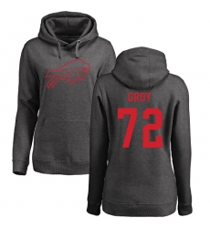 NFL Women's Nike Buffalo Bills #72 Ryan Groy Ash One Color Pullover Hoodie