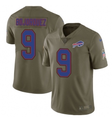 Men's Nike Buffalo Bills #9 Corey Bojorquez Limited Olive 2017 Salute to Service NFL Jersey