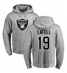 NFL Nike Oakland Raiders #19 Brandon LaFell Ash Name & Number Logo Pullover Hoodie