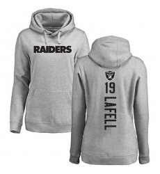 NFL Women's Nike Oakland Raiders #19 Brandon LaFell Ash Backer Pullover Hoodie