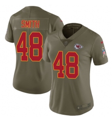 Women's Nike Kansas City Chiefs #48 Terrance Smith Limited Olive 2017 Salute to Service NFL Jersey