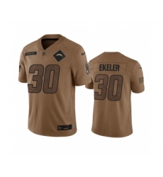 Men's Nike Los Angeles Chargers #30 Austin Ekeler 2023 Brown Salute To Service Limited Football Stitched Jersey