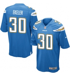 Men's Nike Los Angeles Chargers #30 Austin Ekeler Game Electric Blue Alternate NFL Jerseys