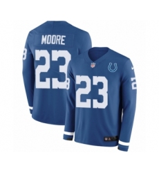 Youth Nike Indianapolis Colts #23 Kenny Moore Limited Blue Therma Long Sleeve NFL Jersey